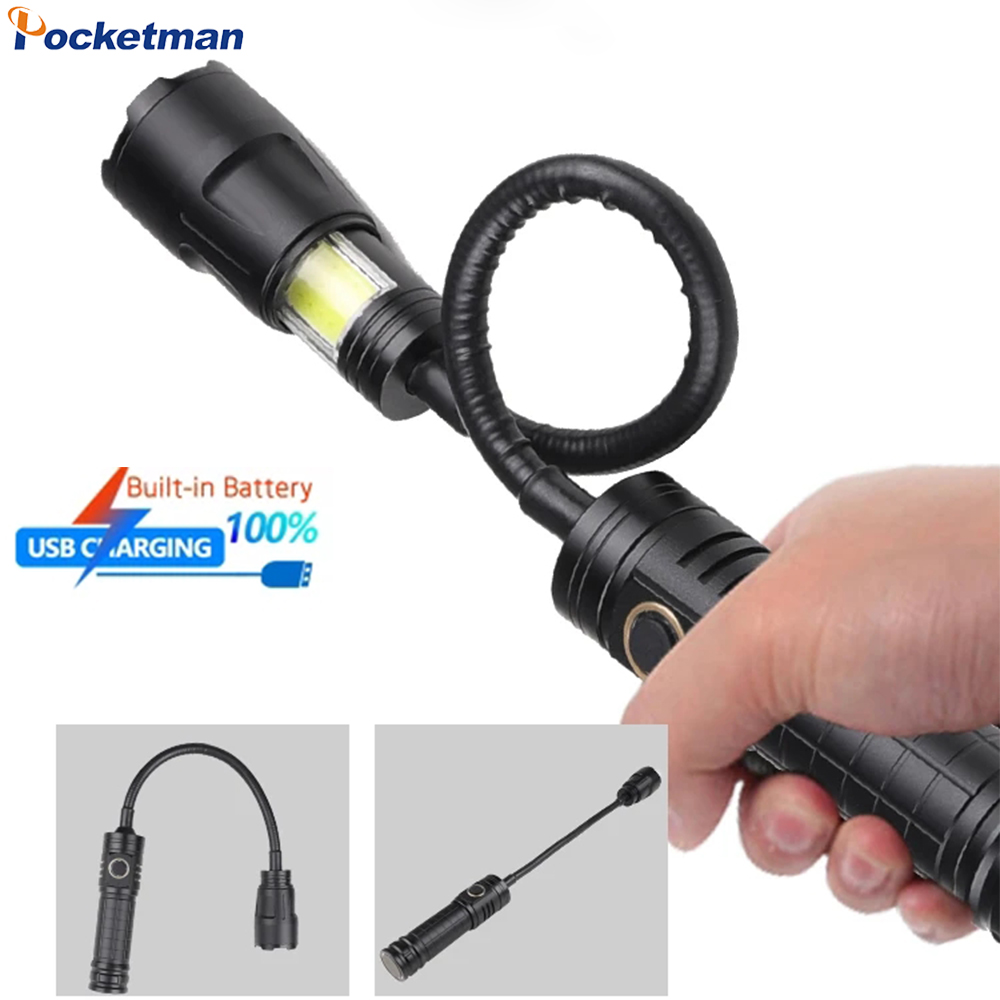Power Outage Light - USB wiederaufladbare XHP50 LED-Taschenlampe, flexible Pickup-Werkzeuglampe