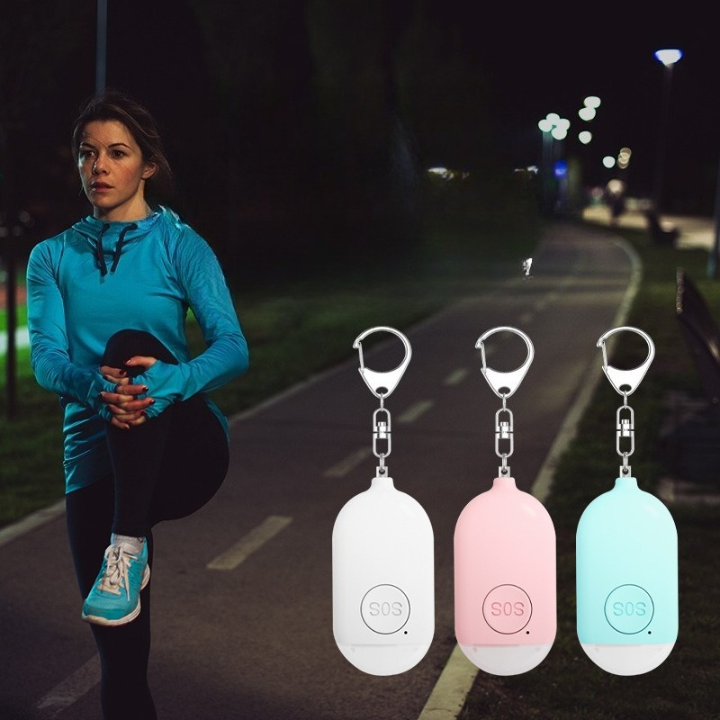 Personal Alarm Keychain - Wiederaufladbarer Persönlicher Sicherheitsalarm mit Taschenlampe, Intelligente