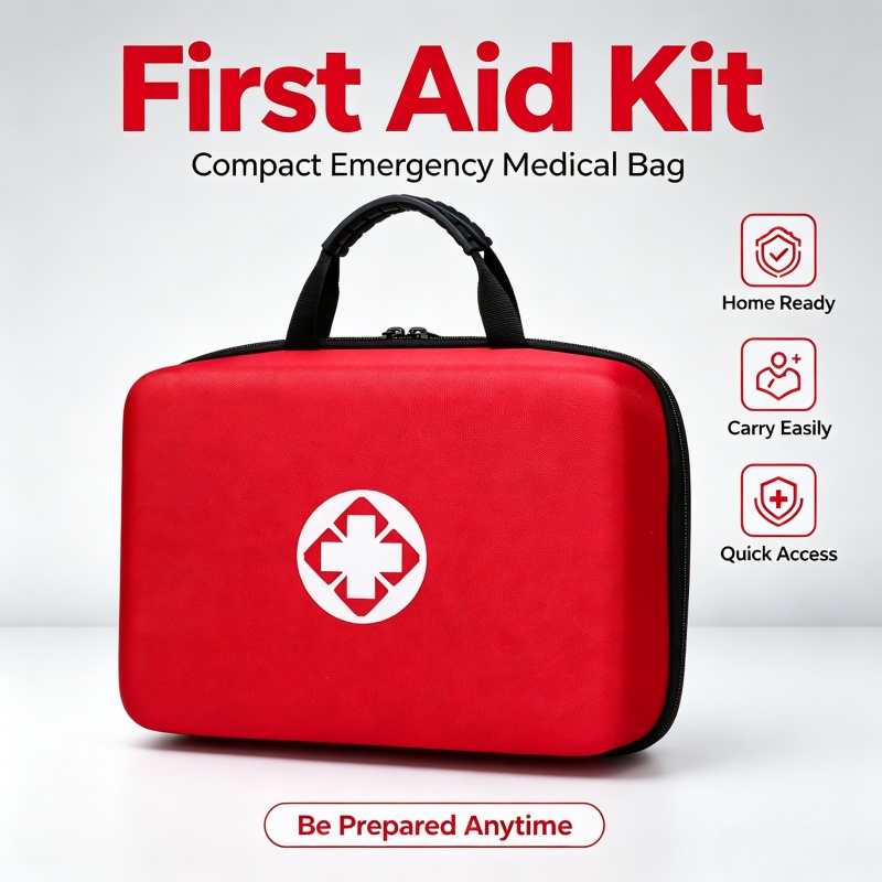 First Aid Bag Kit - Tragbarer Erste-Hilfe-Koffer mit Hartschale, EVA-Notfall-Medizintasche, Outdoor-Überlebens-Medizinset